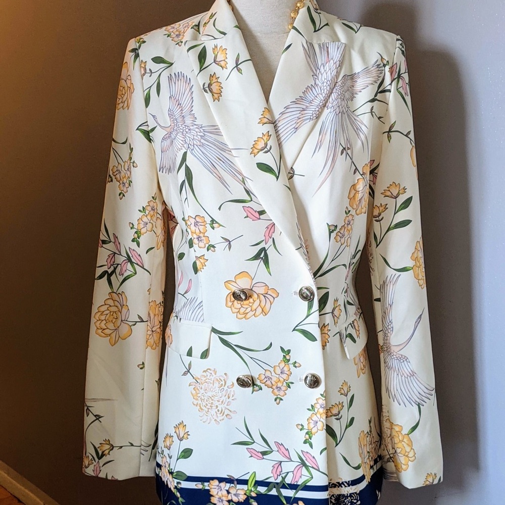 Fun FLORAL  Double breasted BLAZER